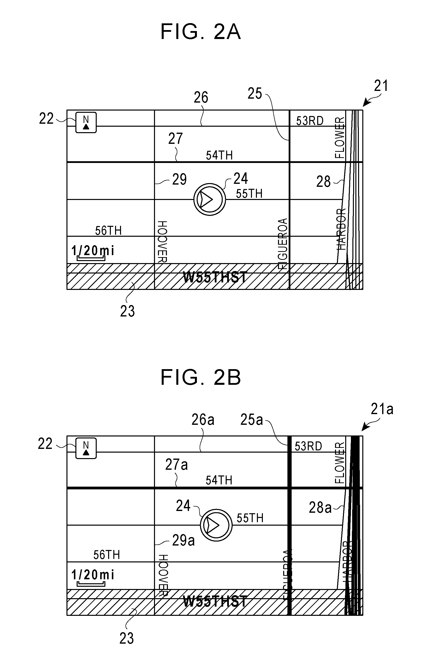 Map display device and map display method