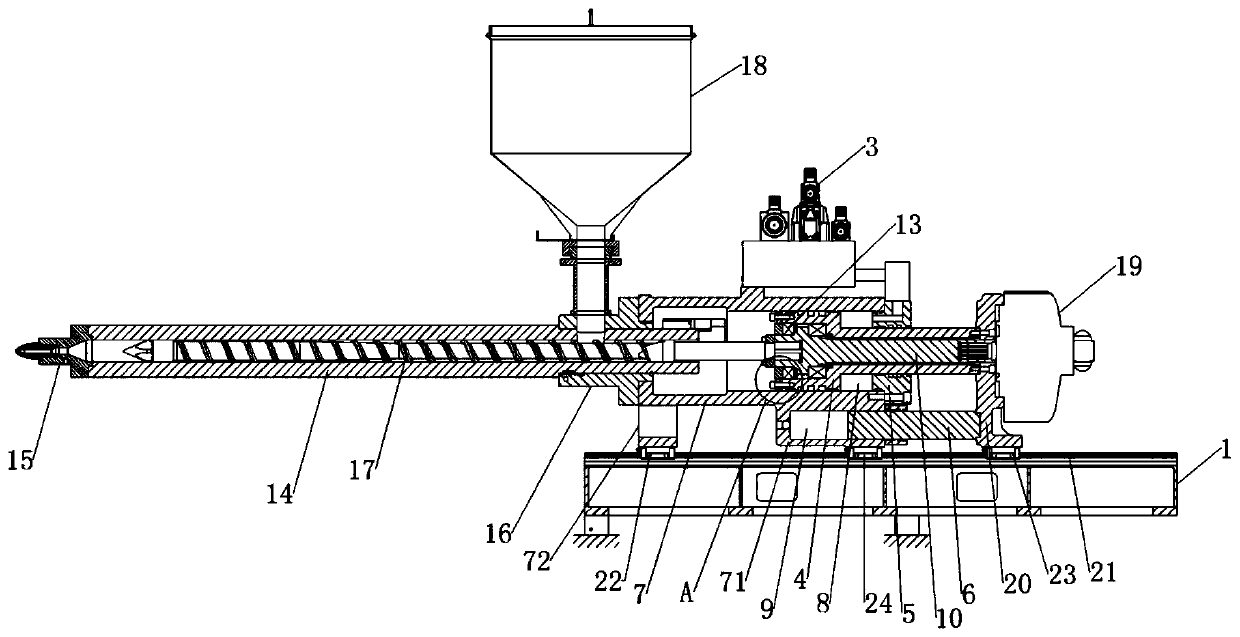 Single-cylinder type injection device