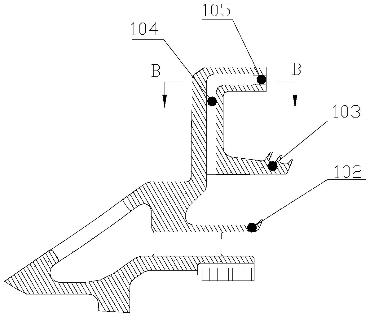 Turbine disk cavity sealing structure with bypass bleed air