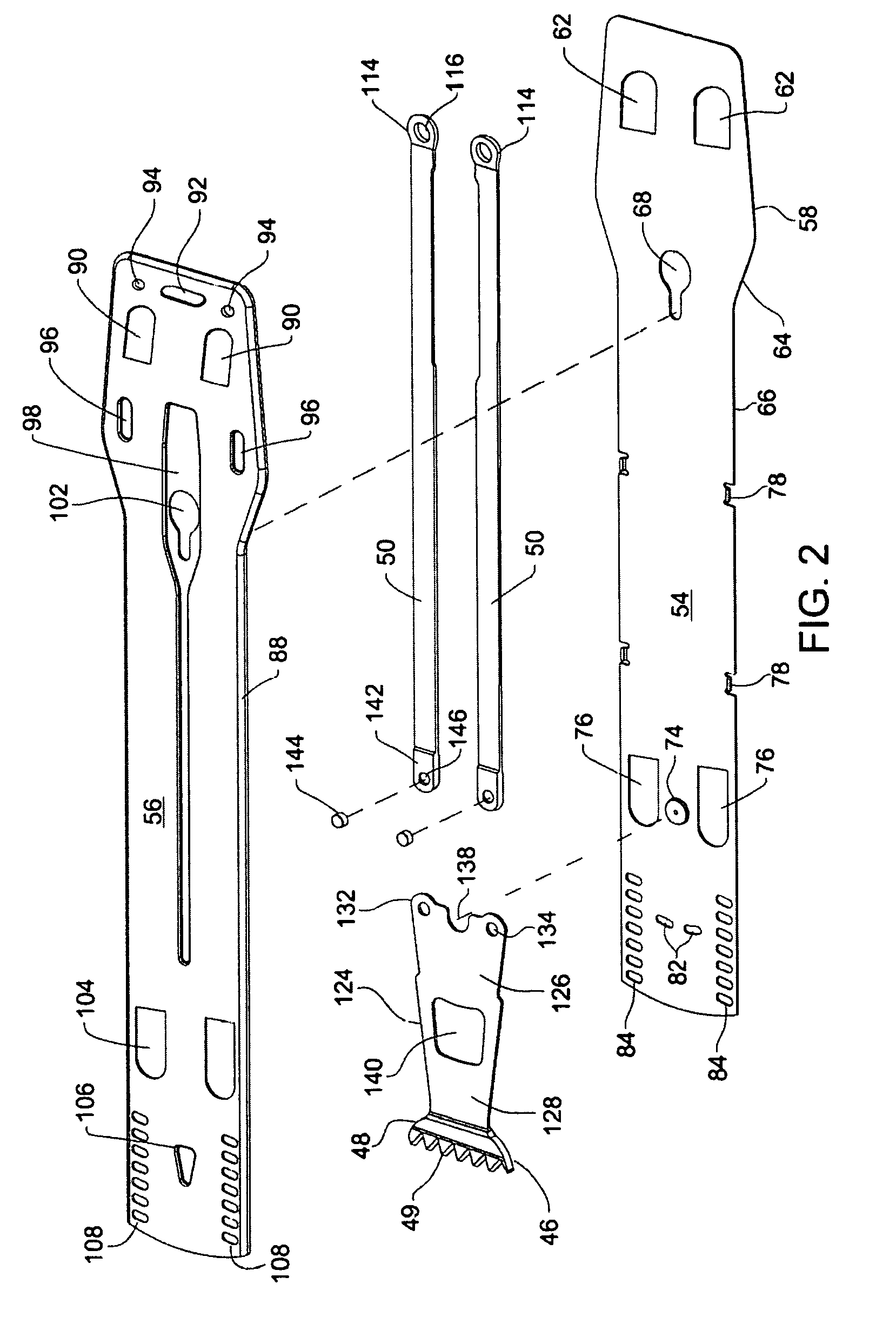 Method for manufacturing a surgical saw blade with a blade head and raised boss around which the blade head pivots