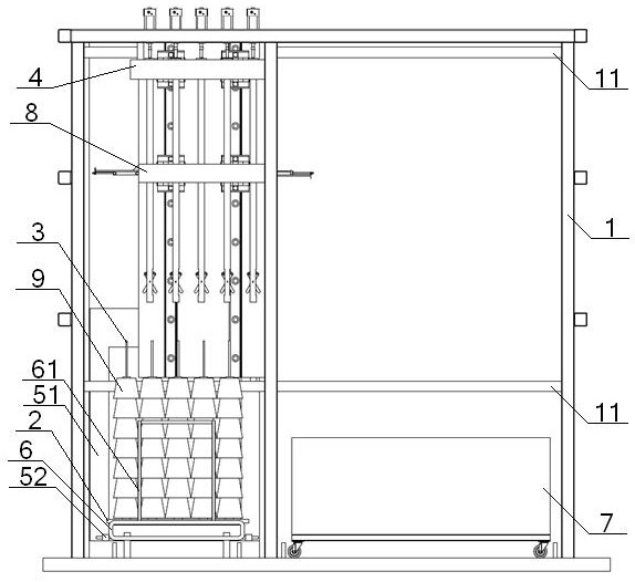 An automatic yarn unloading machine