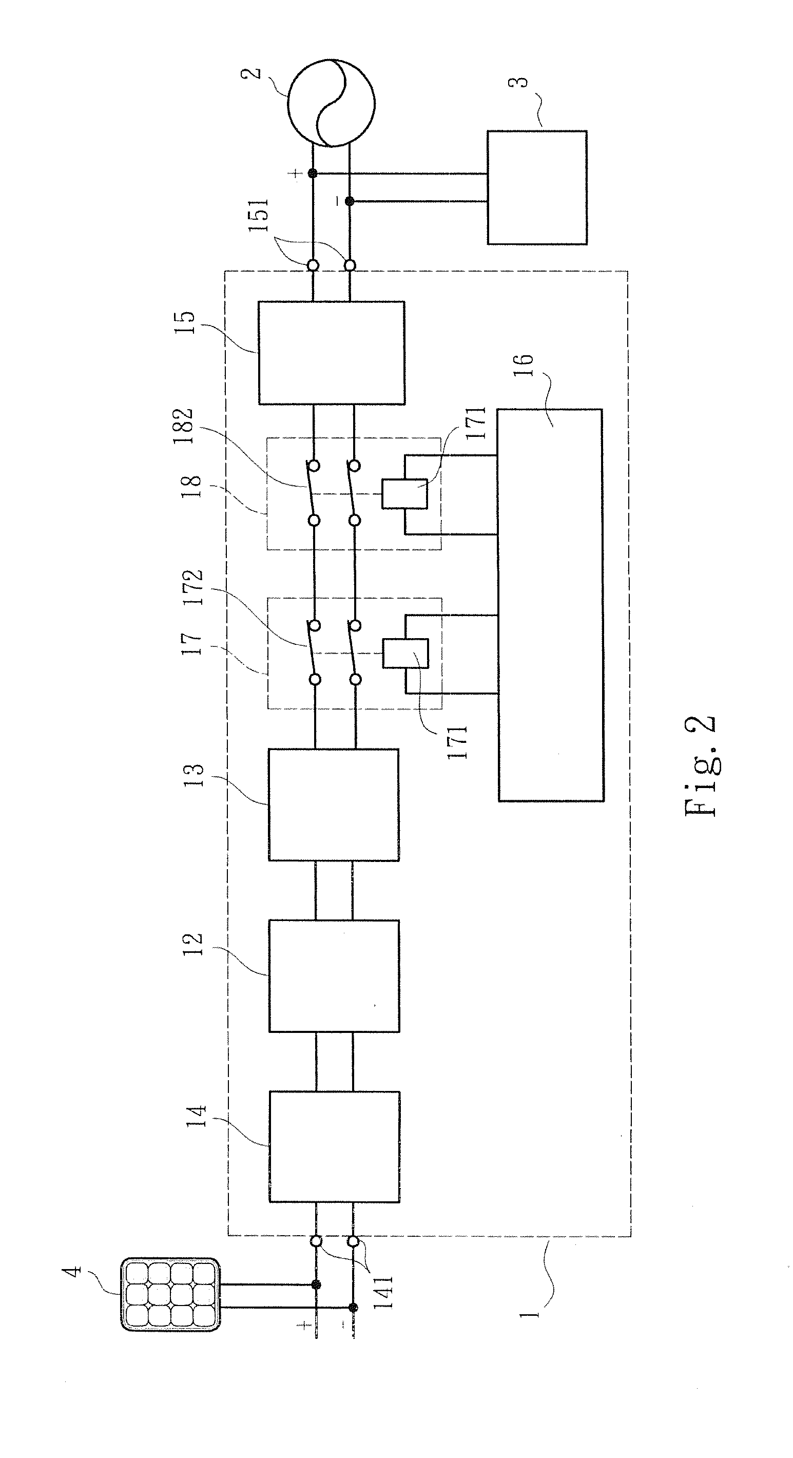 Power conversion device for solar energy generating system