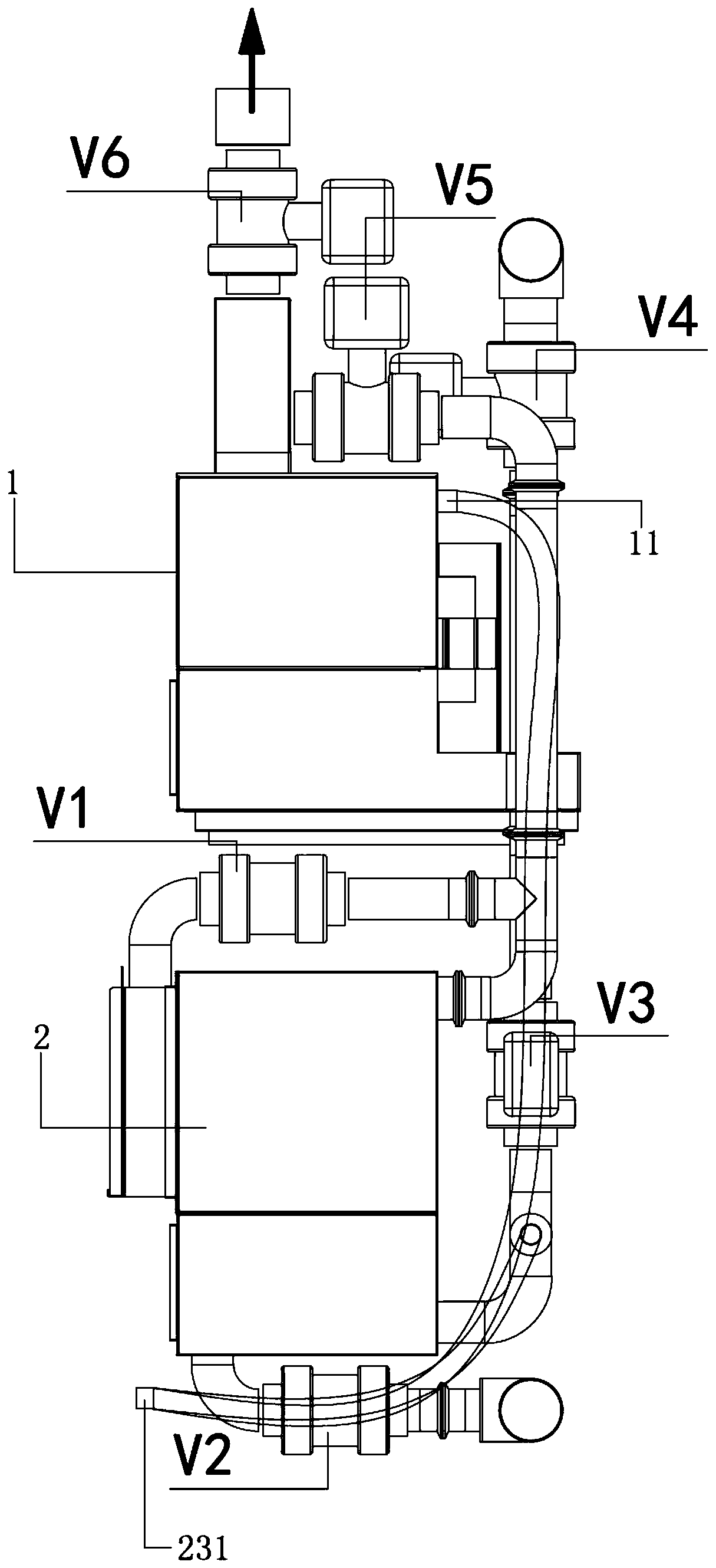 Air internal circulation system of IVC experimental animal box and control method thereof