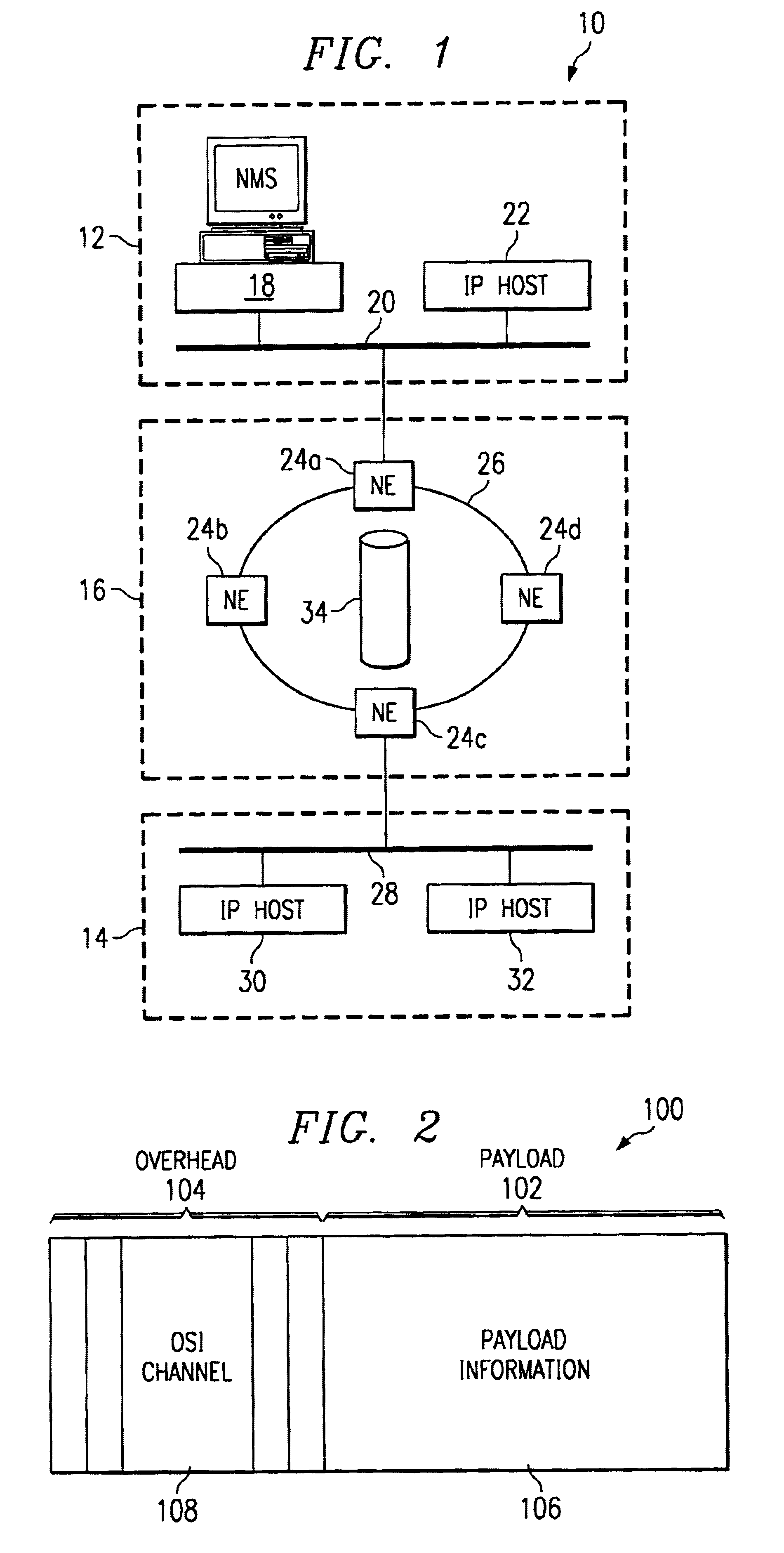 Method and system for transporting packet-switched control traffic in an optical network