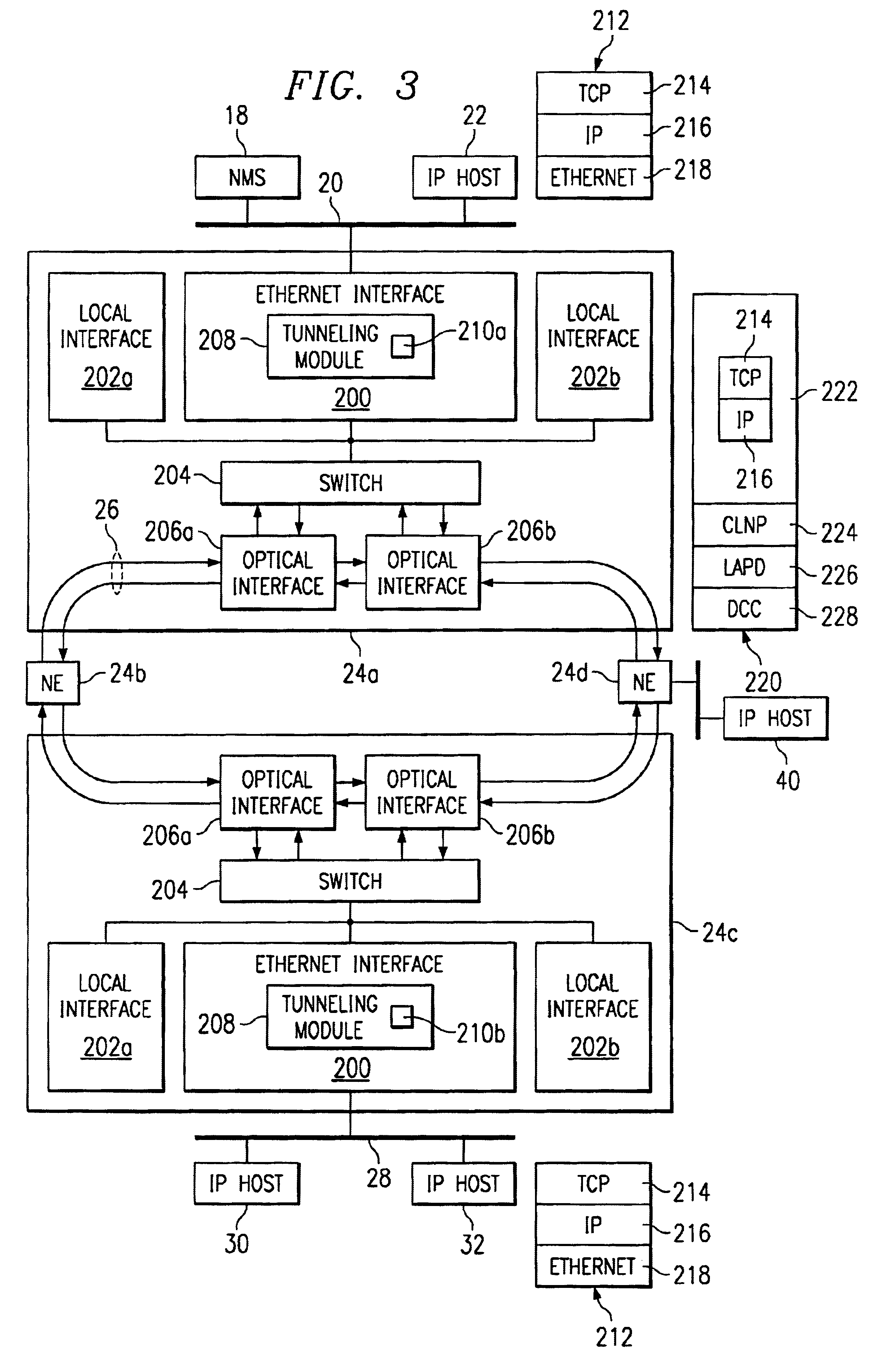 Method and system for transporting packet-switched control traffic in an optical network