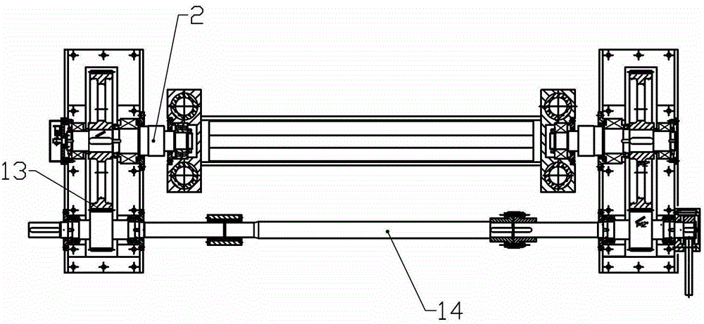 Four-guide pillar type crank shaft flying shear