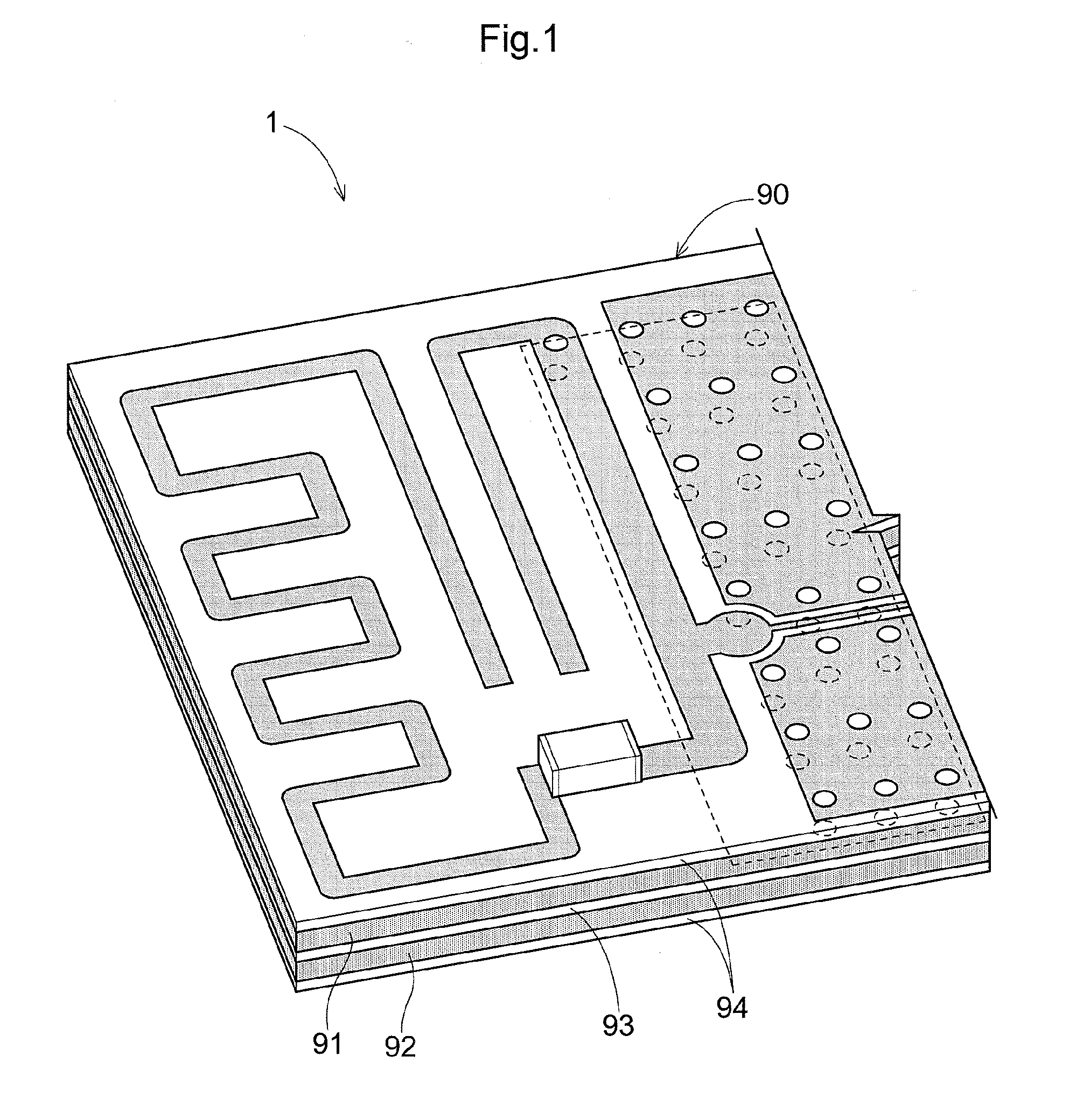 Antenna Device, Transmitter Module Using the Antenna Device, and Location Identifying System Using the Transmitter Module