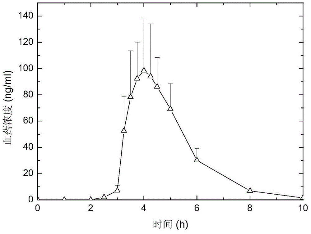 Oral solid preparation released at given time and preparation method thereof