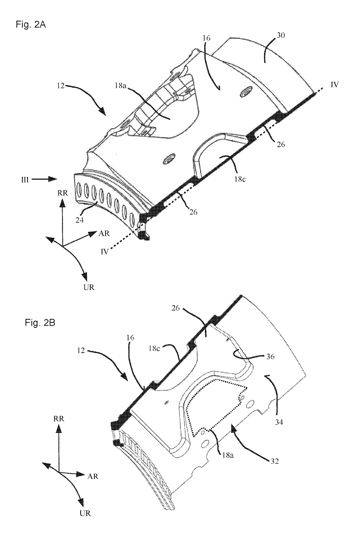 Housing element for an intermediate turbine housing