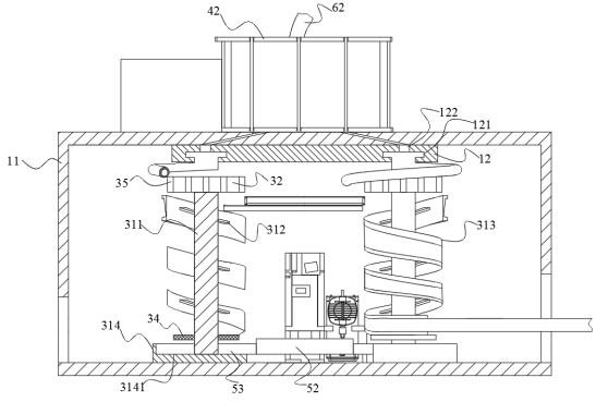 A double-helix freezer with cold air circulation and diversion function