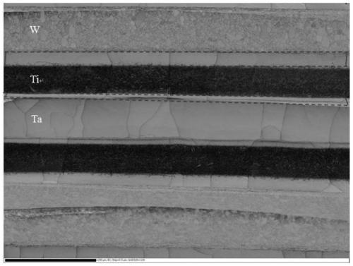 Layered gradient-structure tungsten-based composite material and preparation method thereof