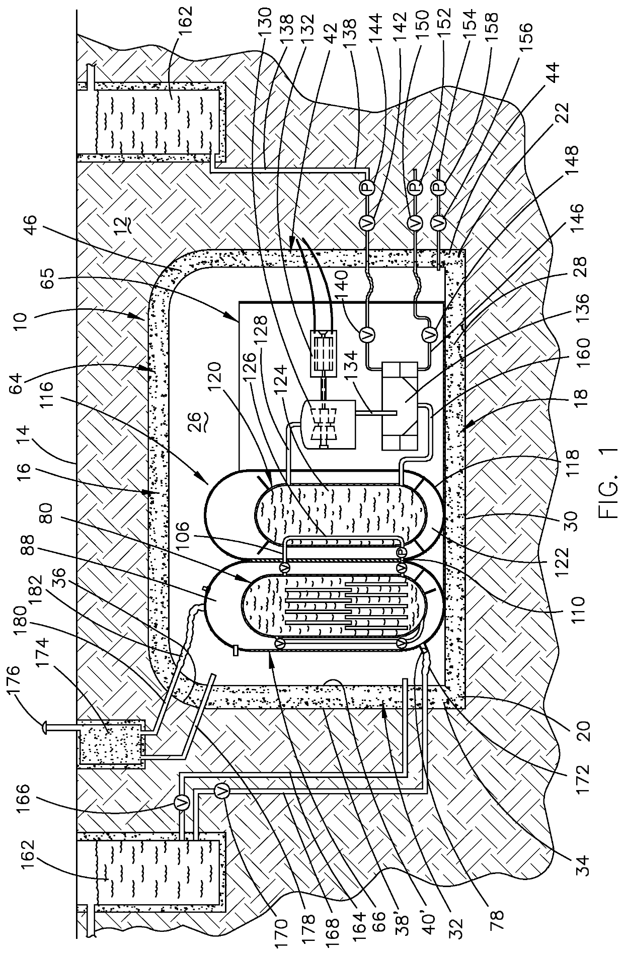 Double containment nuclear power reactor with passive cooling and radiation scrubbing