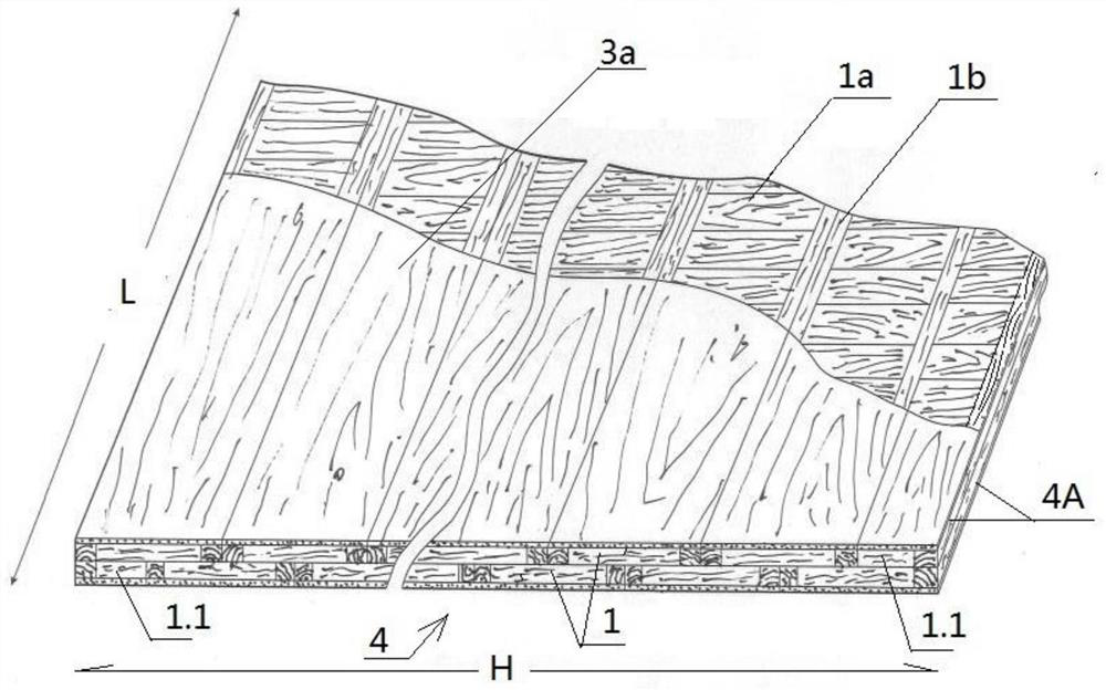Solid wood composite core board with wood fiber directions being symmetrically staggered and longitudinally and transversely laminated, solid wood composite board and manufacturing method
