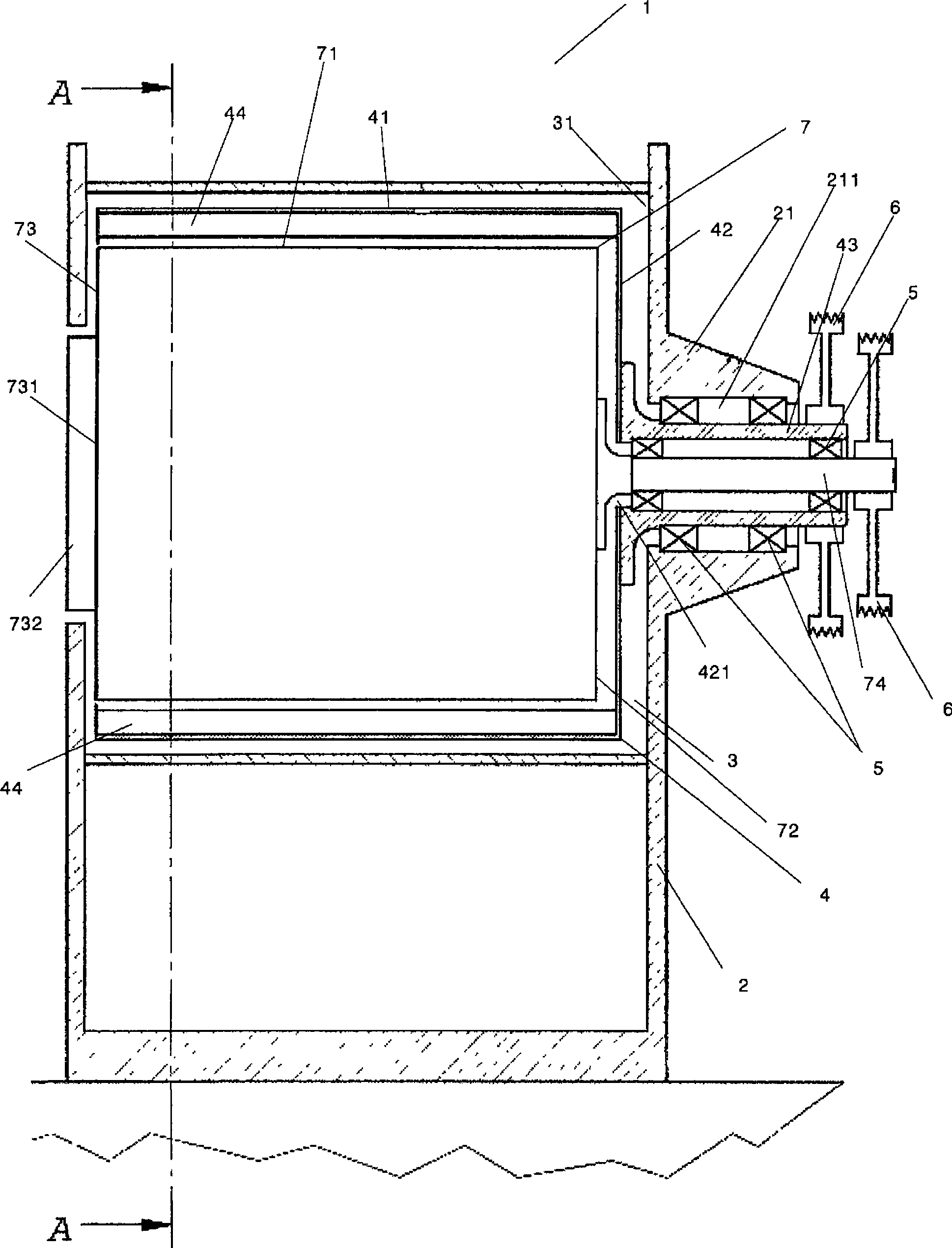 Apparatus for dyeing and/or washing delicate garments with double basket