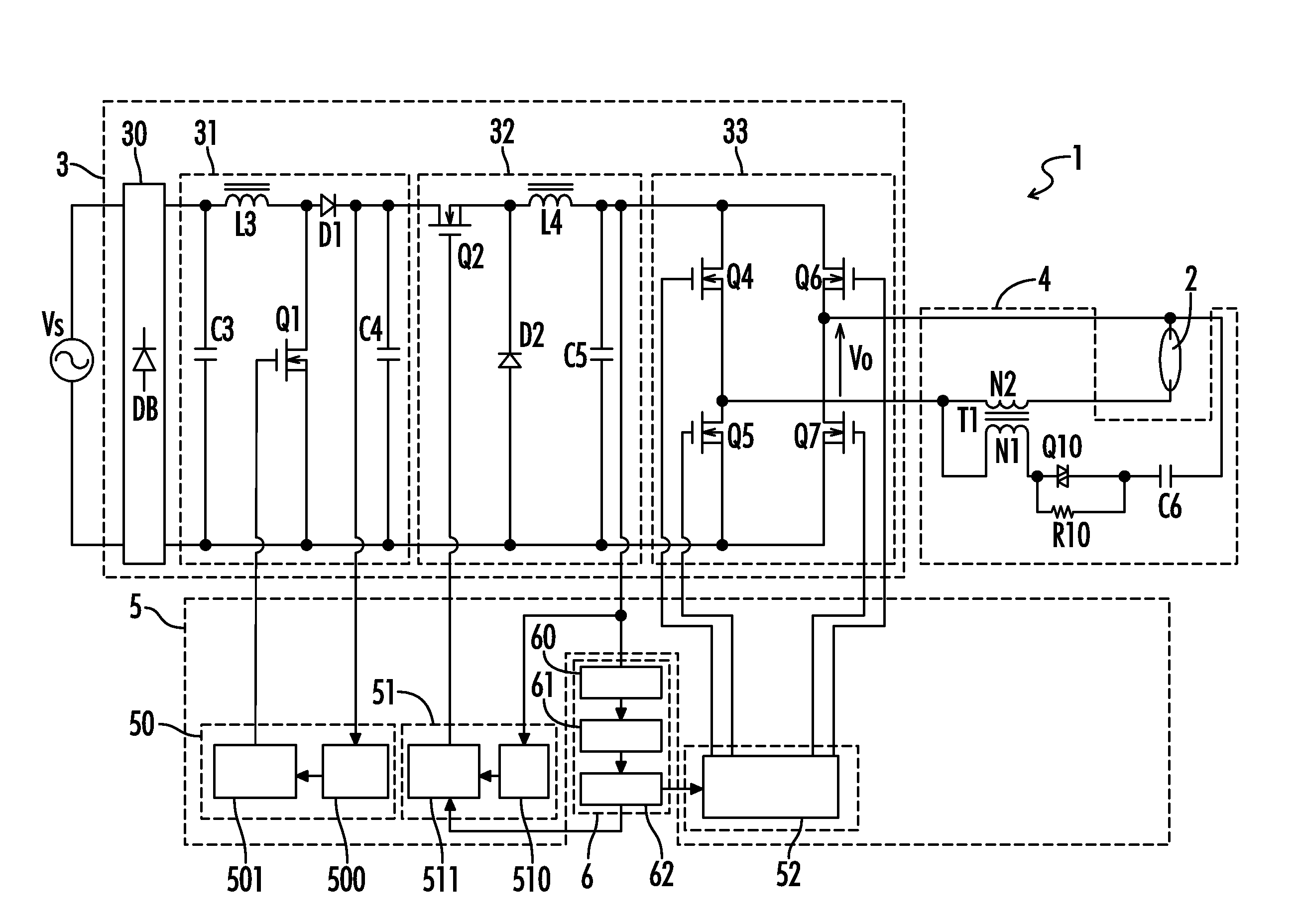 Electronic ballast for restarting high-pressure discharge lamps in various states of operation