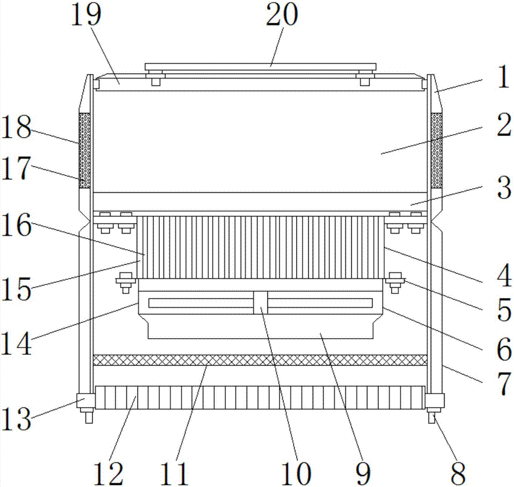 Cooling device for electrical mechanical equipment assembling