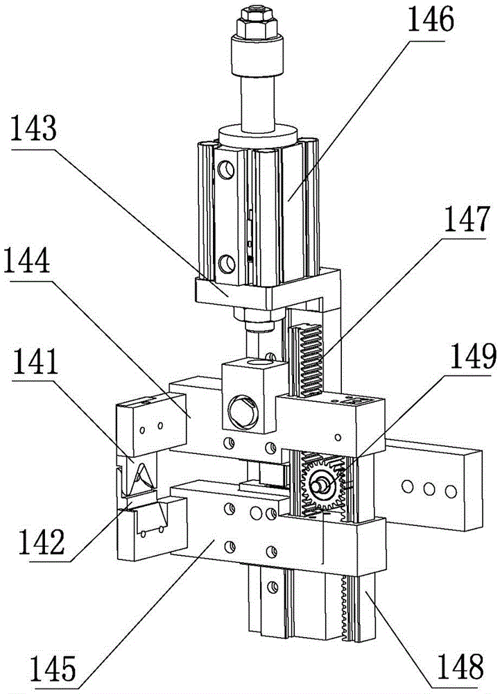 Tail length cutting equipment for three-core original line