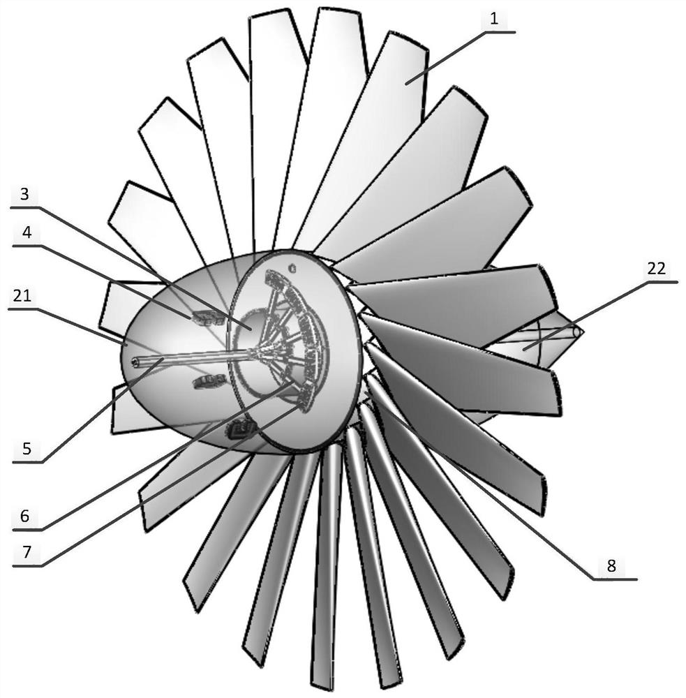 A weak ocean current power generation system for energy supplementation of deep sea submersible buoys