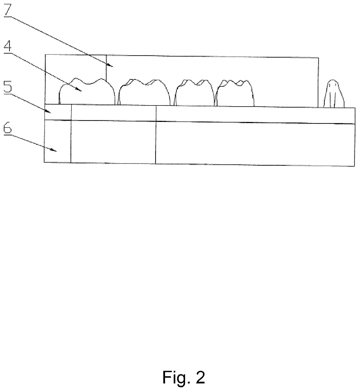 Bionic oral cavity structure for testing and application thereof