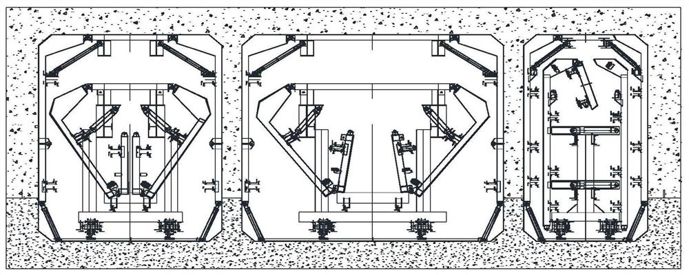 Underground comprehensive pipe gallery pouring formwork system