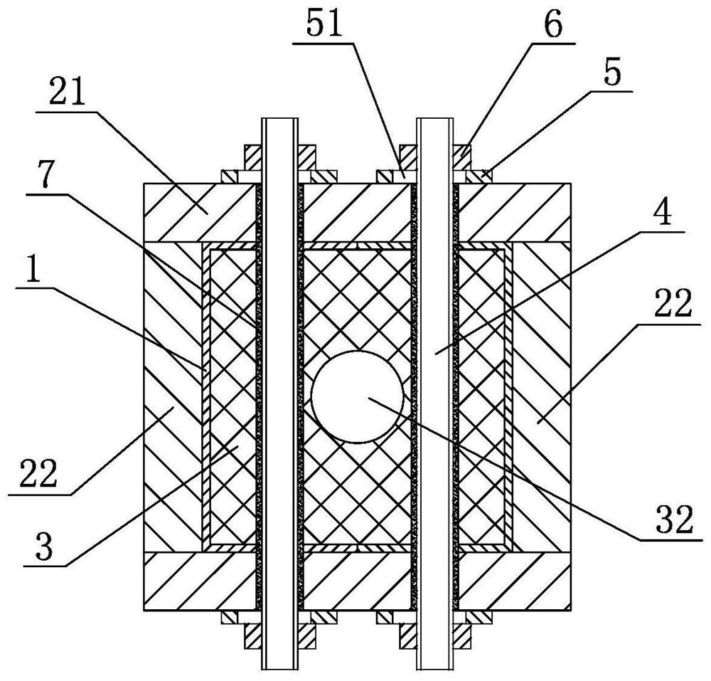 High-strength box-type combination column and preparation method thereof