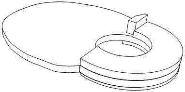 Middle-grip ring handle type table tennis bat