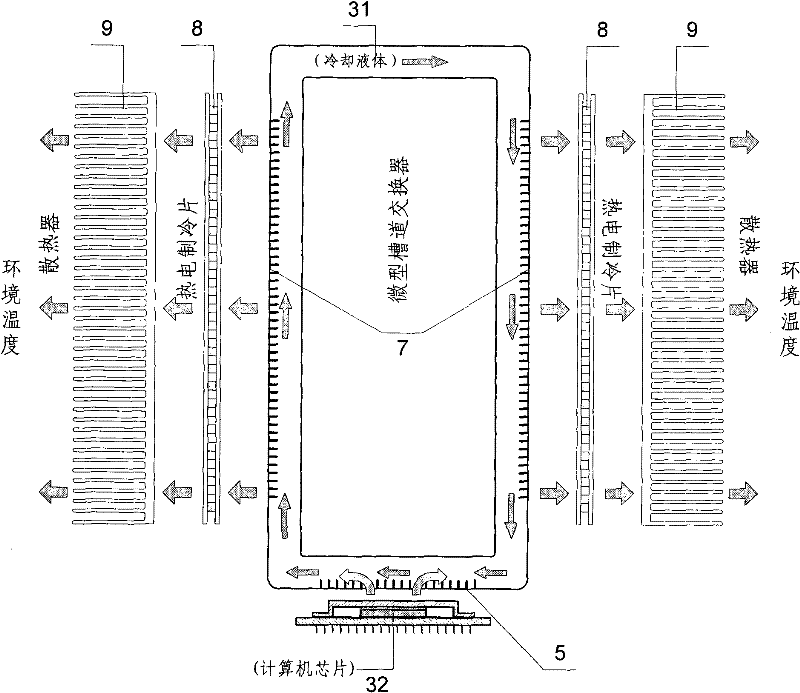 Thermoelectric refrigeration liquid cooling device