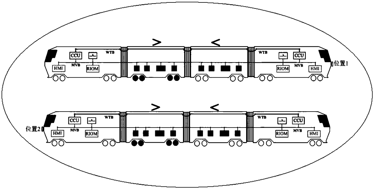 Reconnection four-in-one-group intercity D-series high-speed train pantograph selection control method