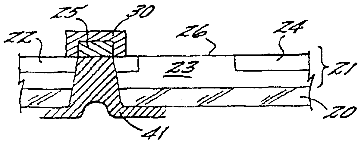 Layered semiconductor devices with conductive vias