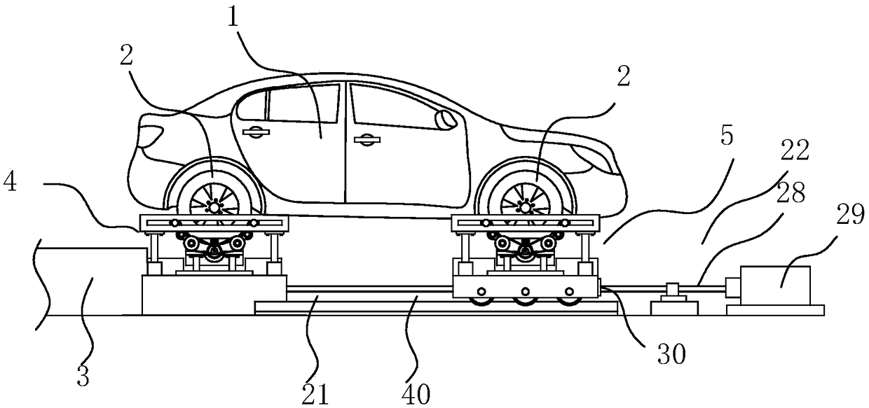 Automobile tread pattern depth automatic detection method