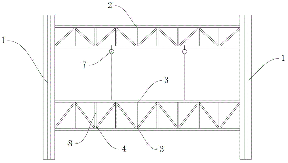 Long-span steel structure corridor construction method