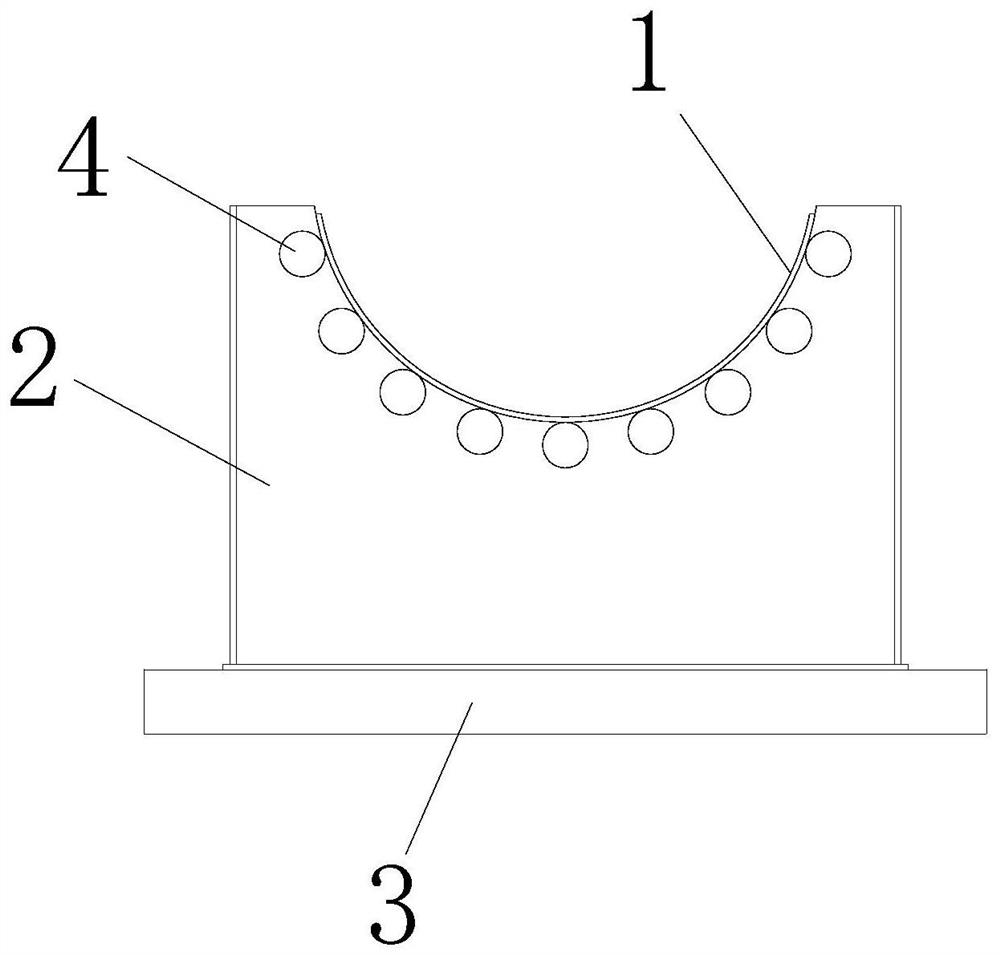 A tire mold for metal composite curtain wall curved plate and thermal composite process