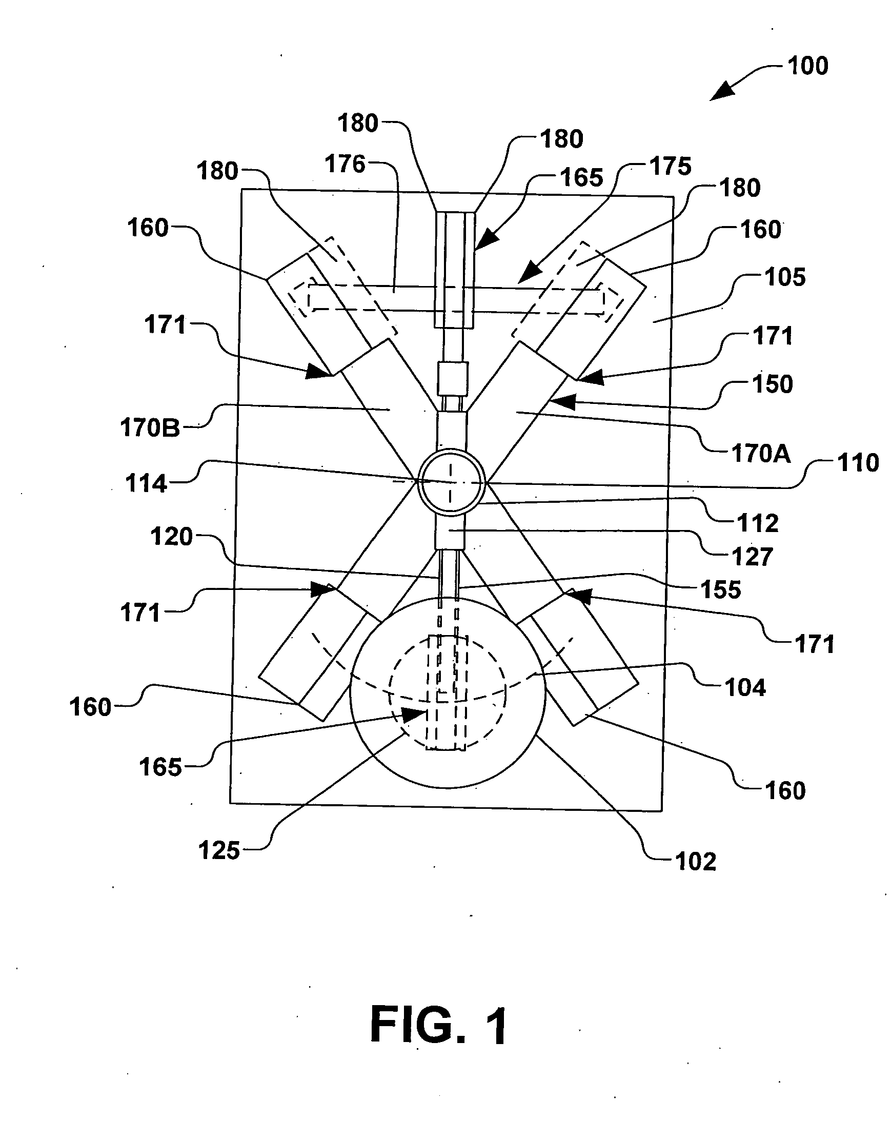 Wafer scanning system with reciprocating rotary motion utilizing springs and counterweights