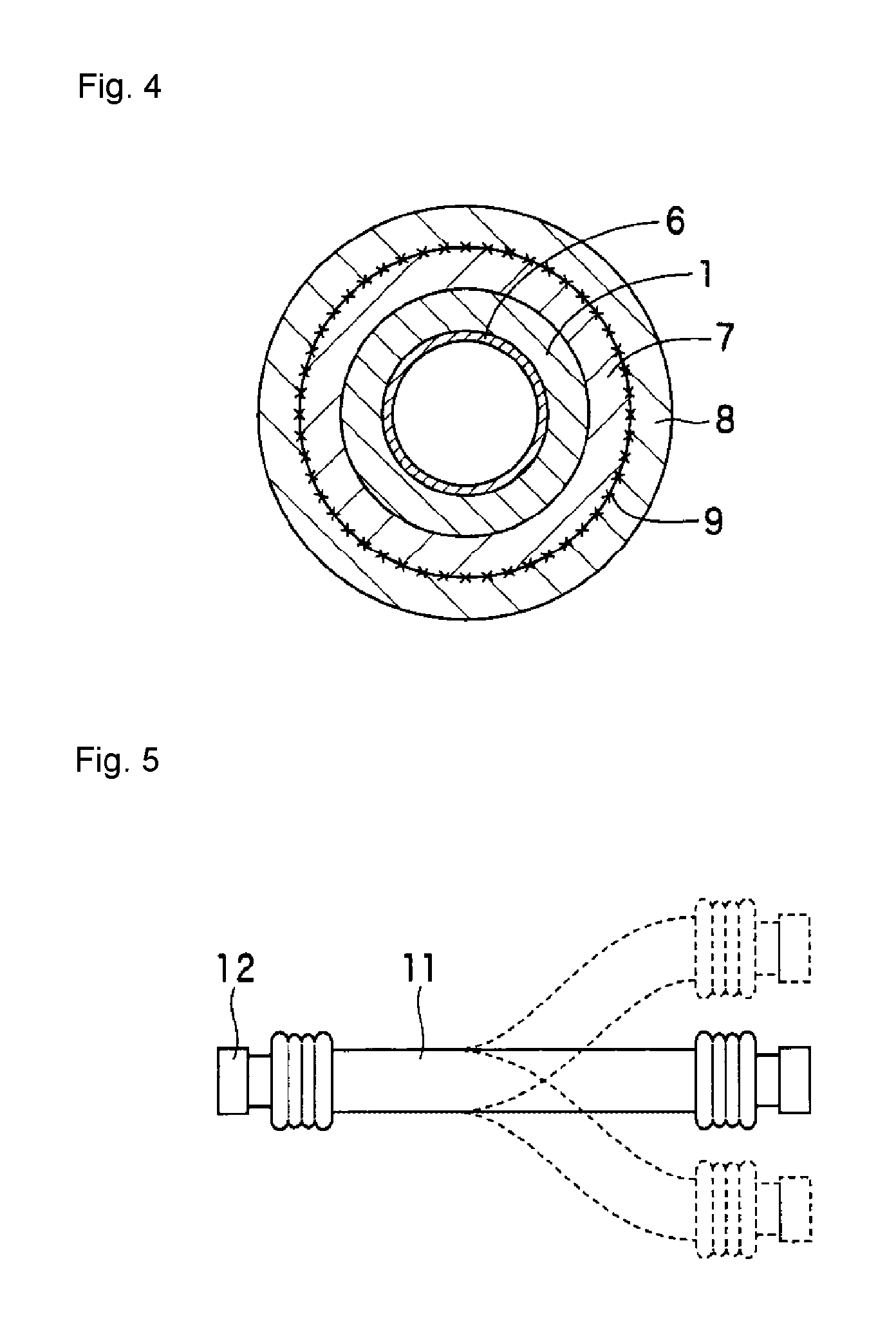 Hose for transporting refrigerant and method of producing the same
