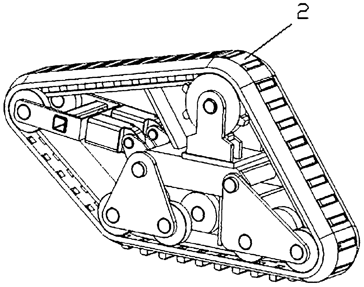 Anti-drag crawler walking device with movable grousers