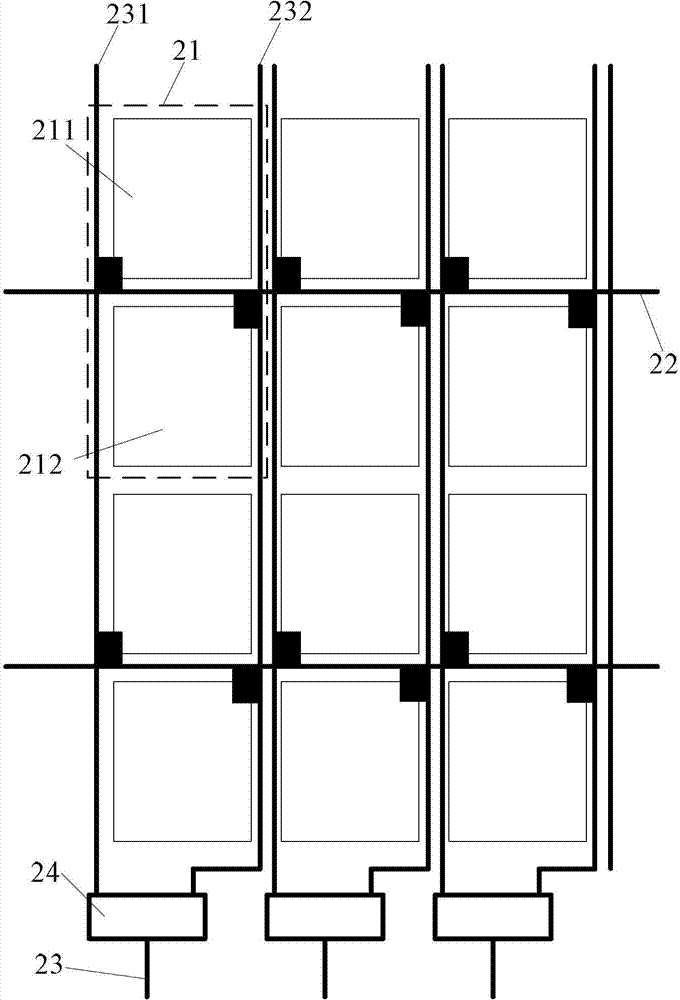 Array substrate, drive method of array substrate and display device of array substrate