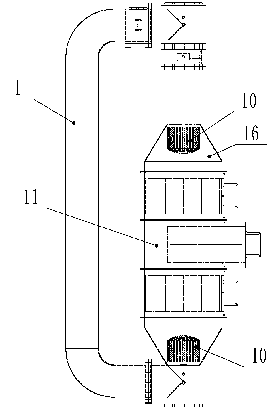 Catalytic device for high-power distributed energy tail gas purification DeNOx system