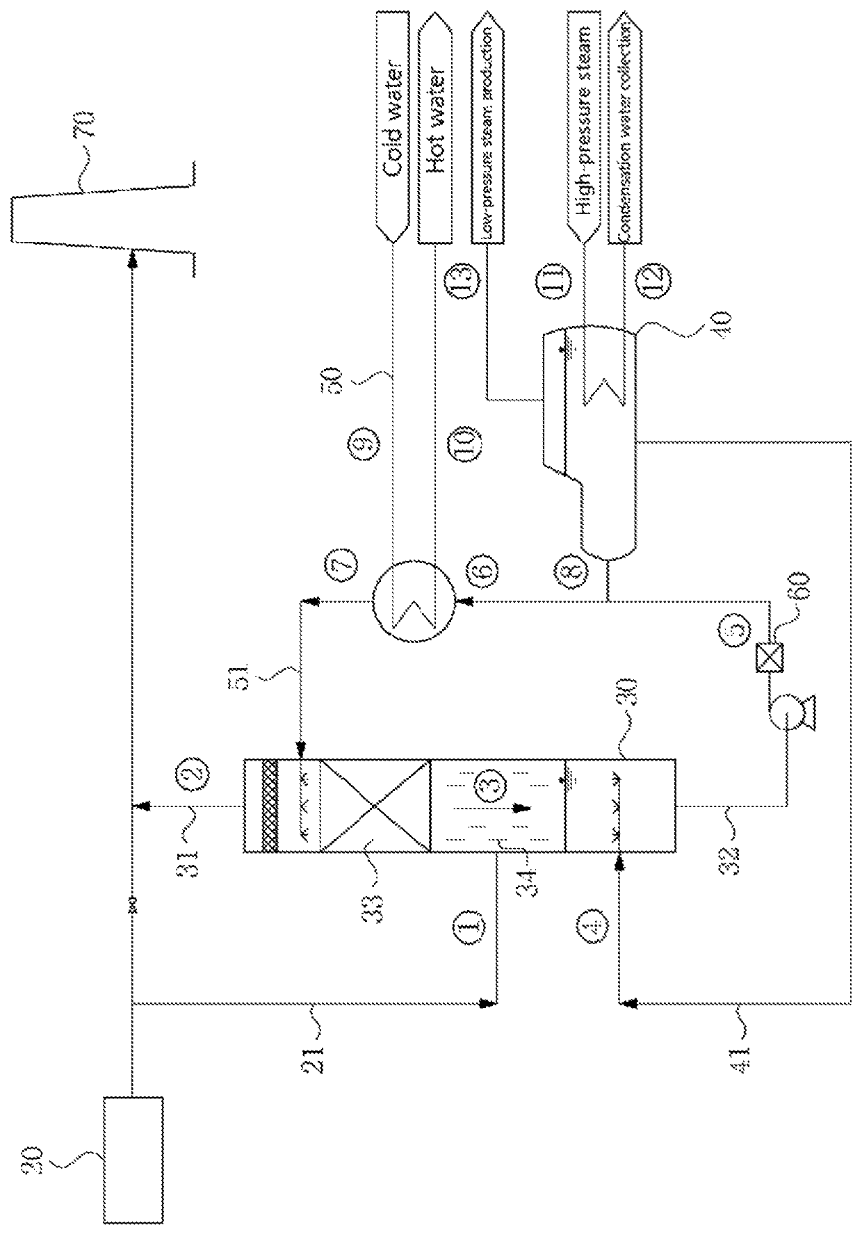 Method and apparatus for collecting waste heat of exhaust gas and reducing white smoke