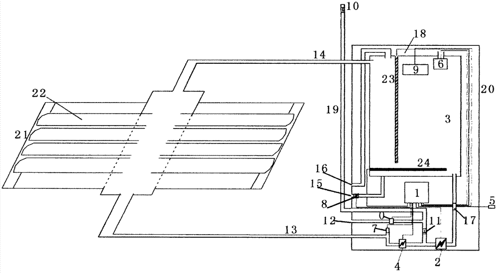 Vacuum-tube split type solar water heater