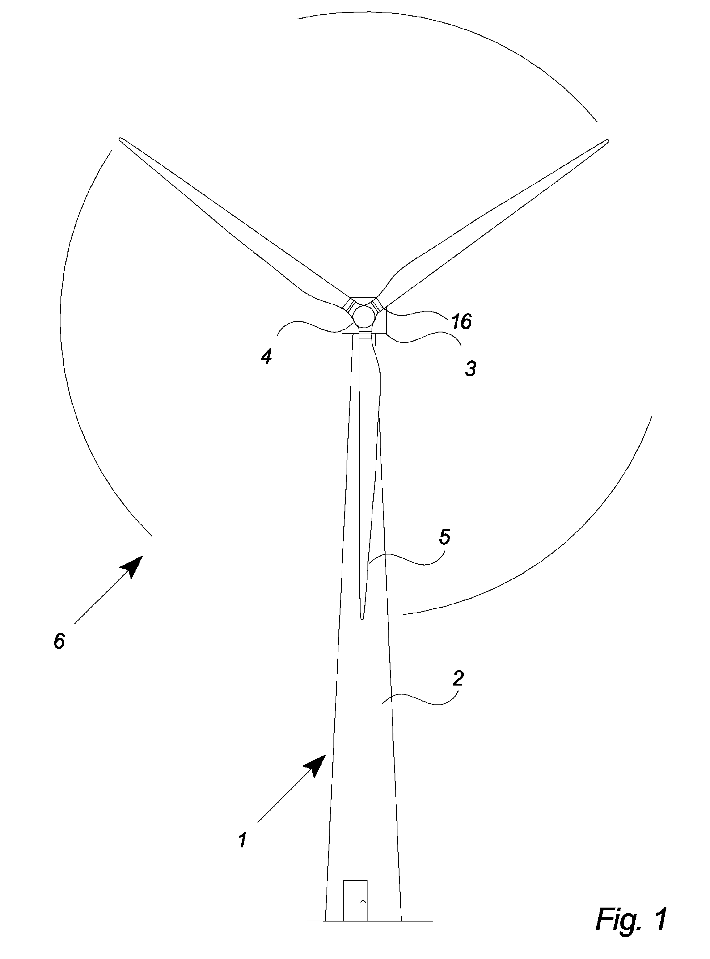 Wind turbine with pitch control arranged to reduce life shortening loads on components thereof