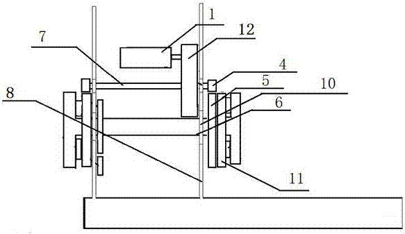 Power deceleration transmission system of threading machine