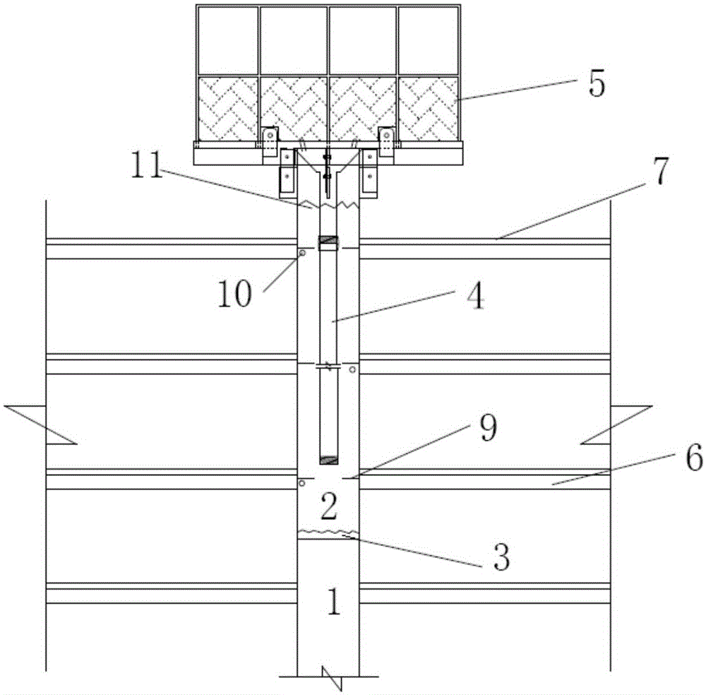A construction method for concrete pouring in super high-rise steel pipe columns