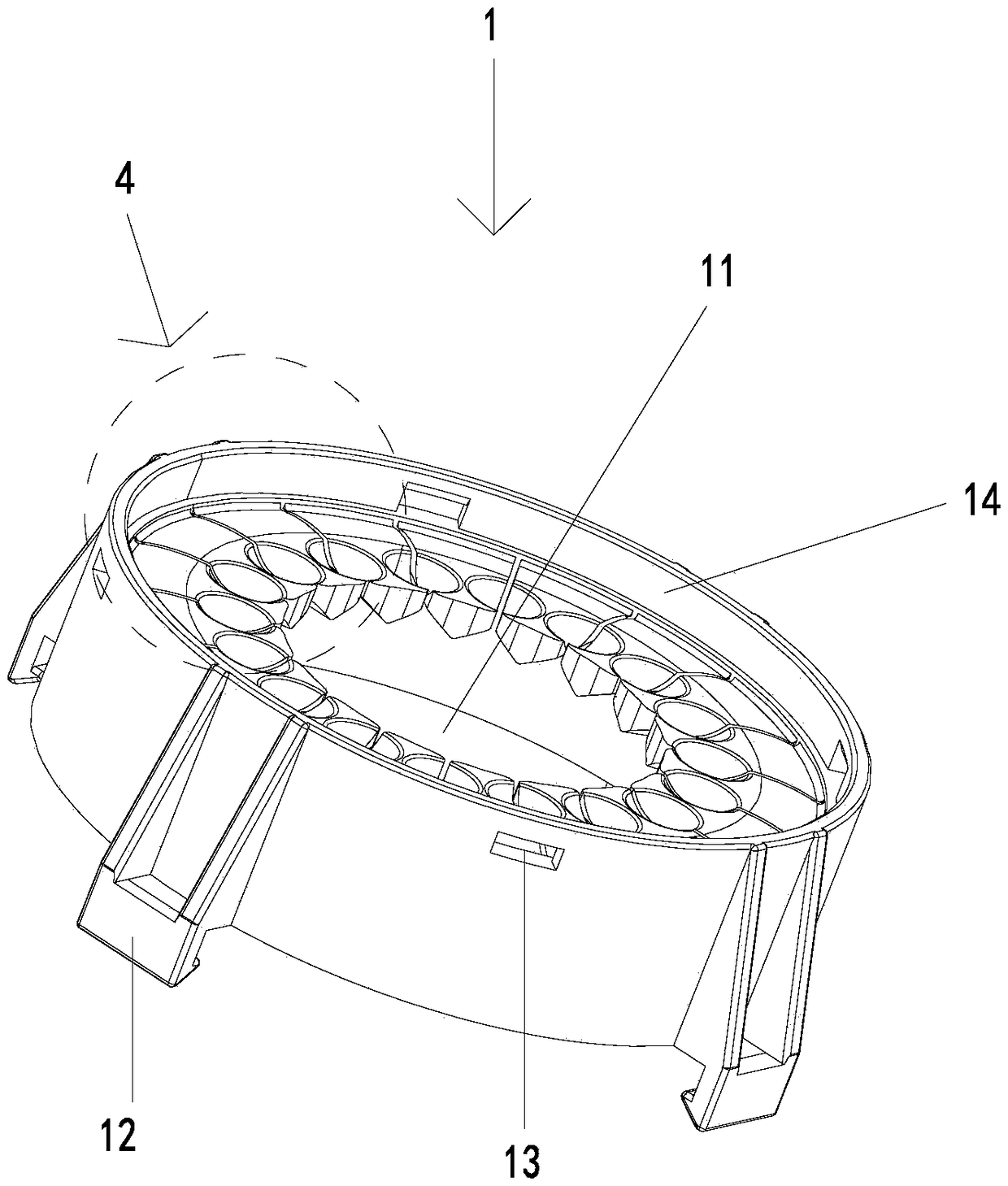 Damping rotating structure and gear adjuster thereof