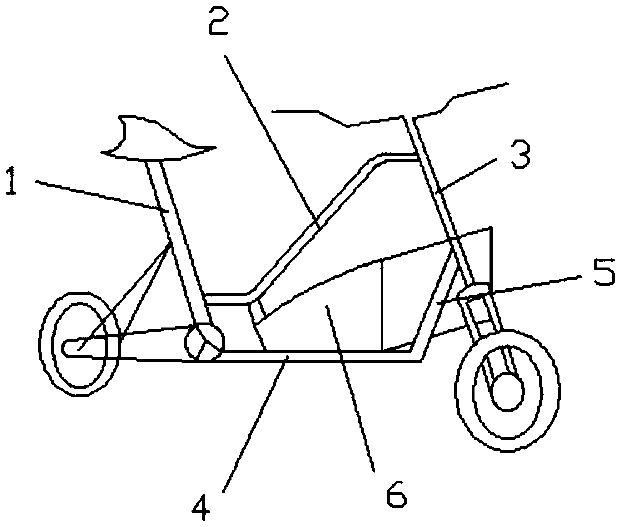 Novel electric bicycle article loading structure