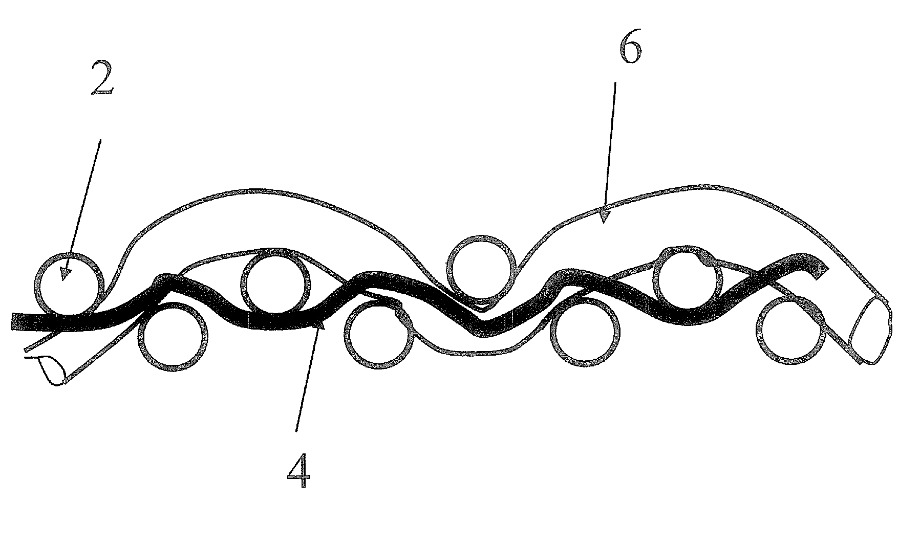 Stretch wovens with separated elastic yarn system