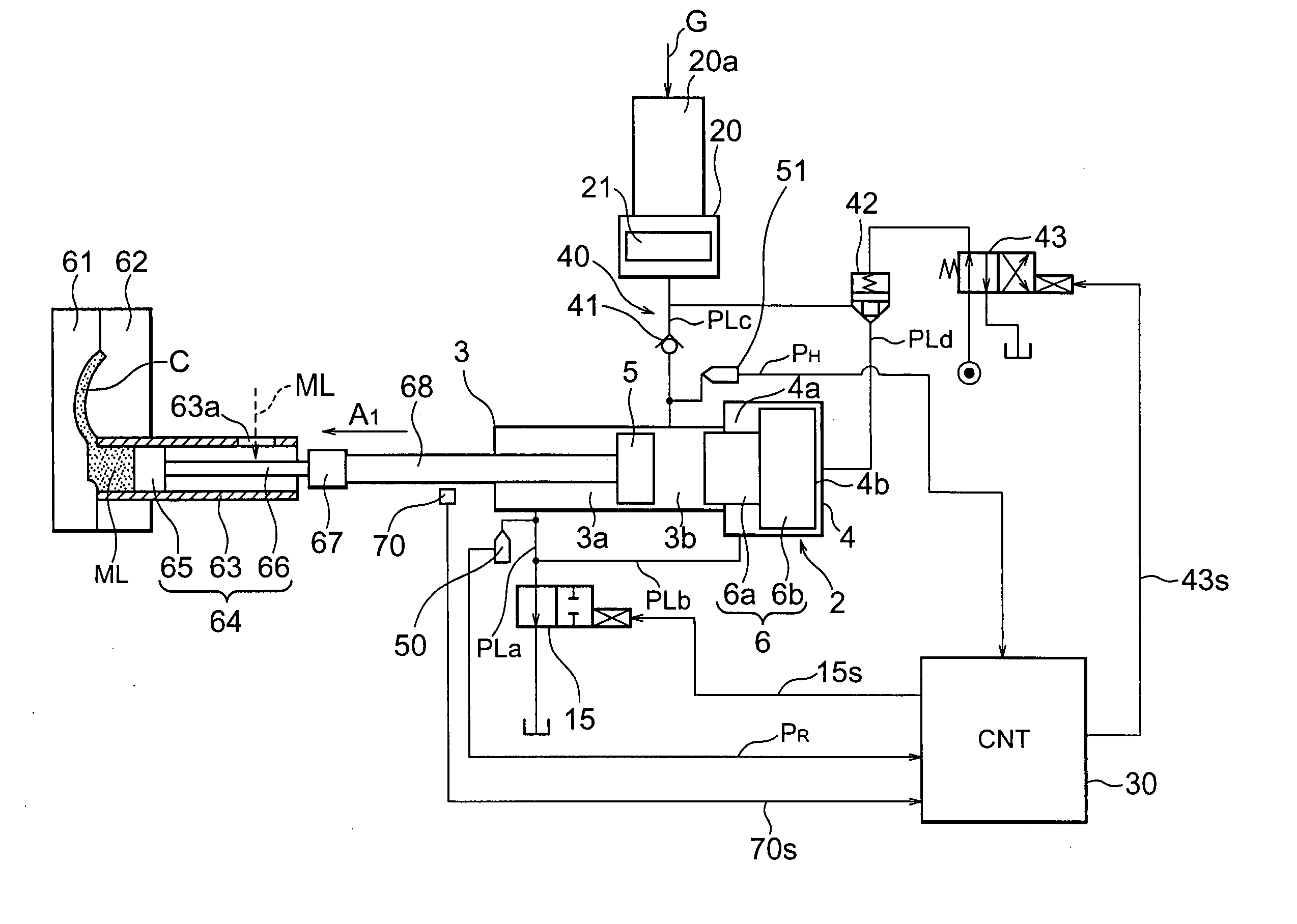 Injection system and casting method of die casting machine