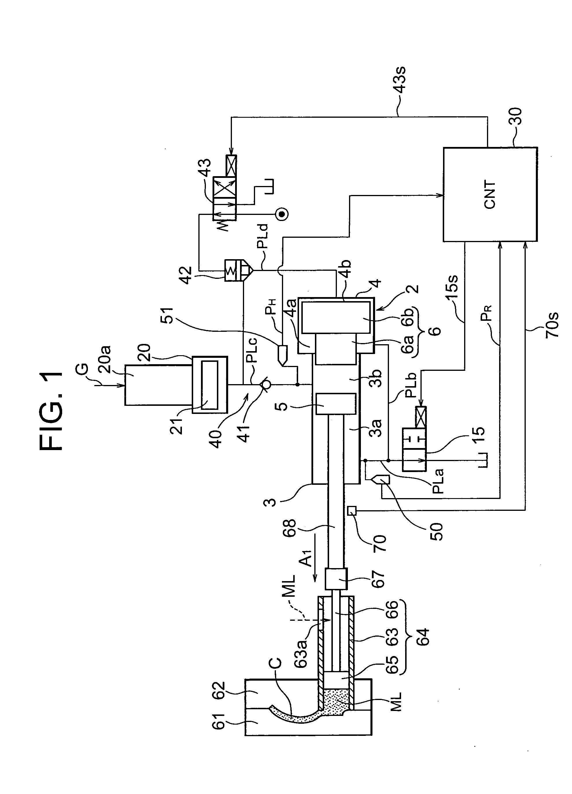 Injection system and casting method of die casting machine