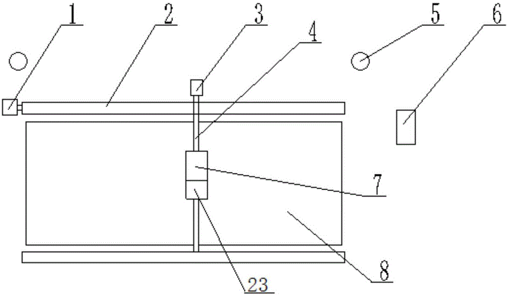 Blackboard writing wiping device for automatically positioning working area on basis of teaching pole controller