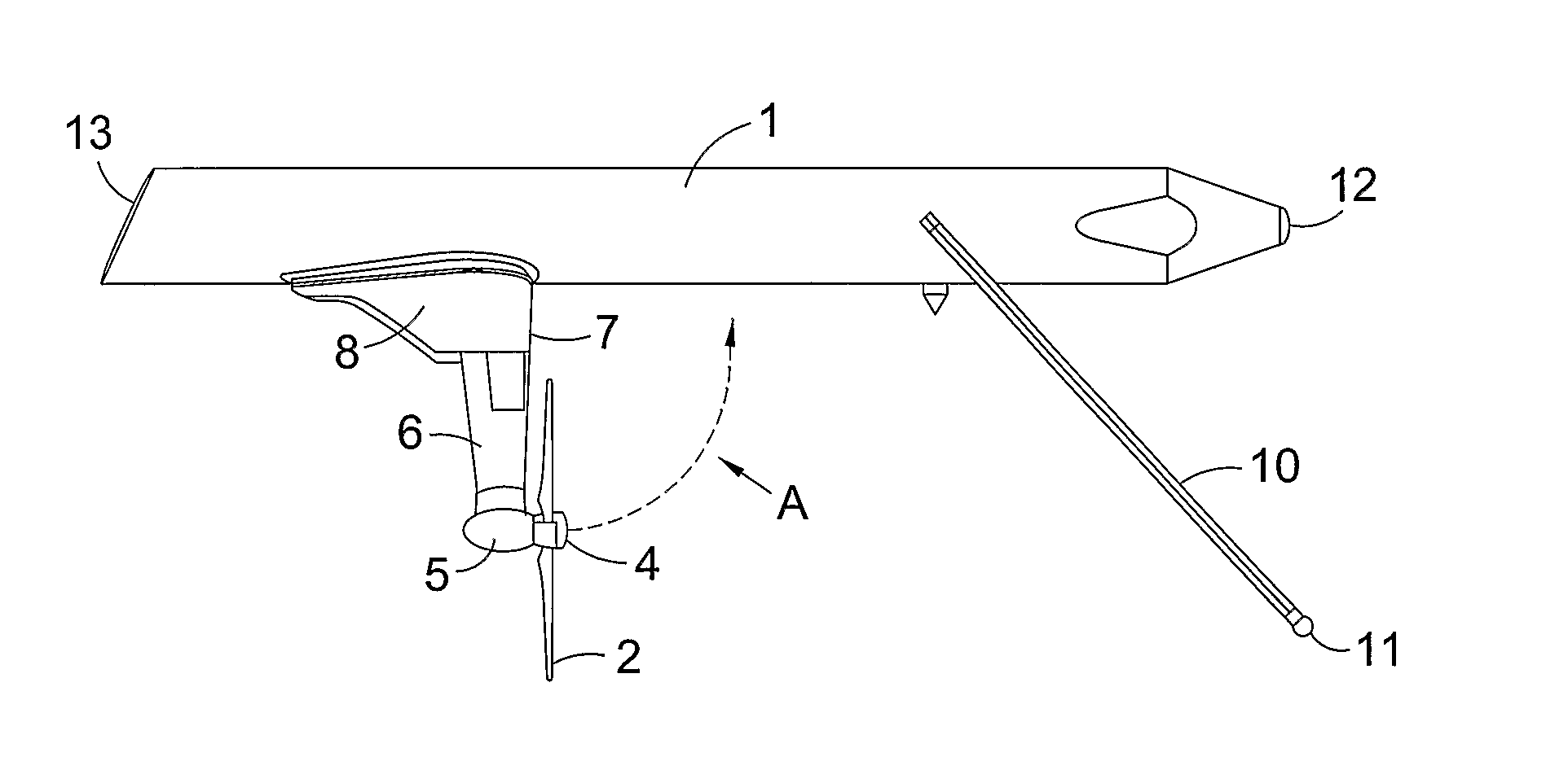 Water current powered generating apparatus