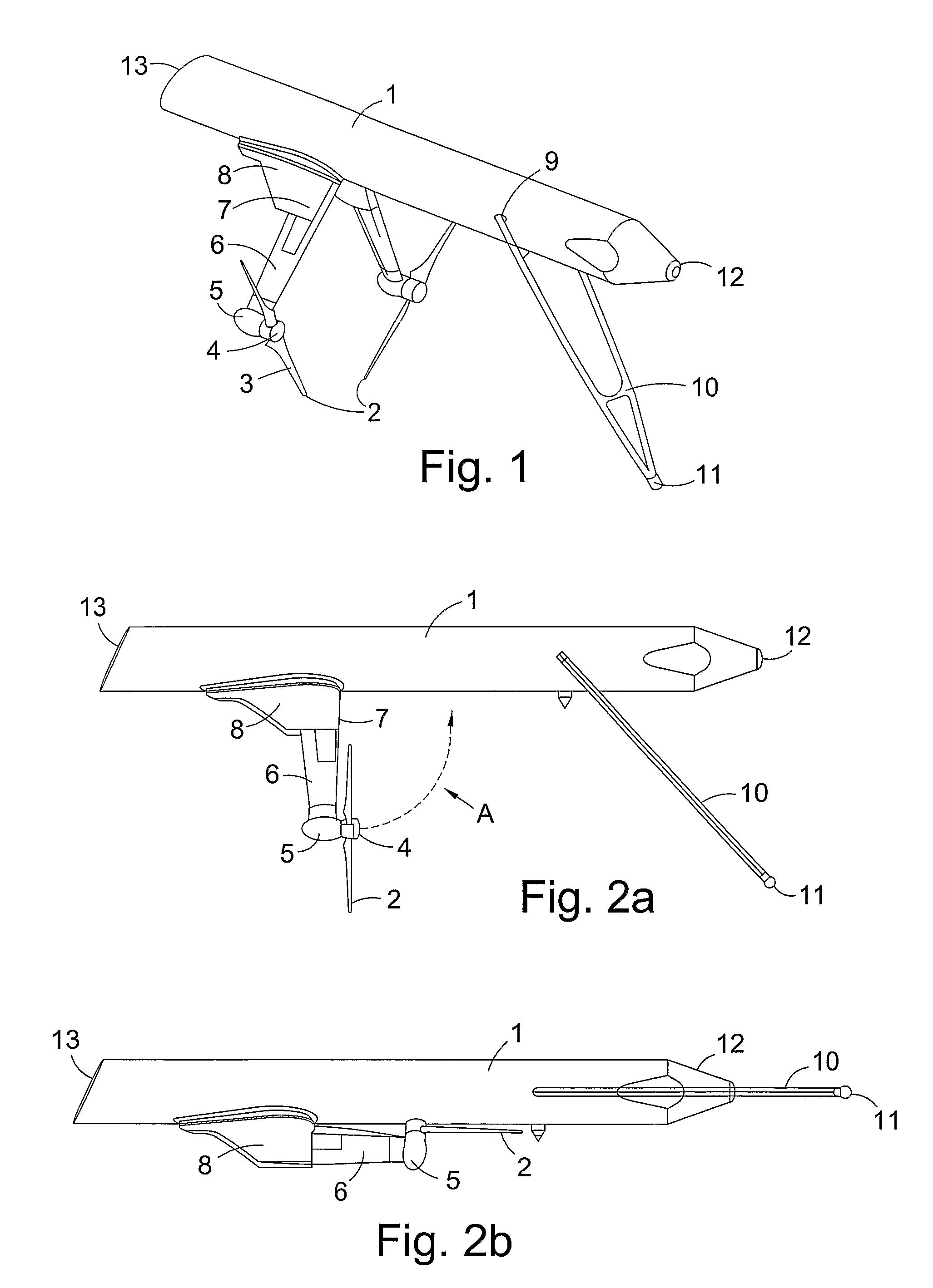 Water current powered generating apparatus